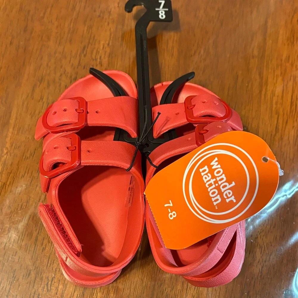 Wonder Nation Kids Bright Red Sandals